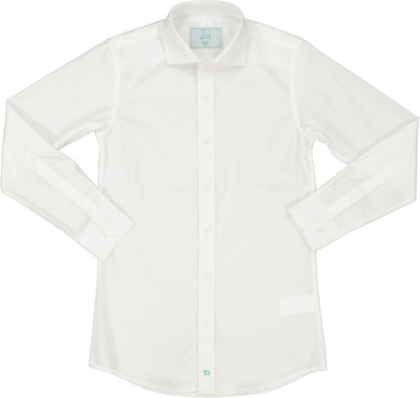 T.O. Collection Boys Green Label White Long Sleeve Dress Shirt