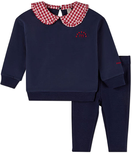 MiniMoi by Memoi Baby Girls Gingham Collar Outfit - INP10583