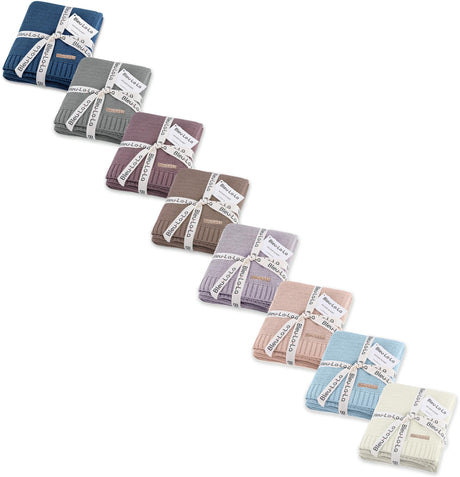 Bleu La La Unisex Baby Blanket - Knit