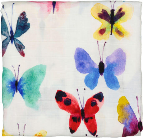 Little Threads Baby Girls Muslin Blanket - Vivid Butterfly