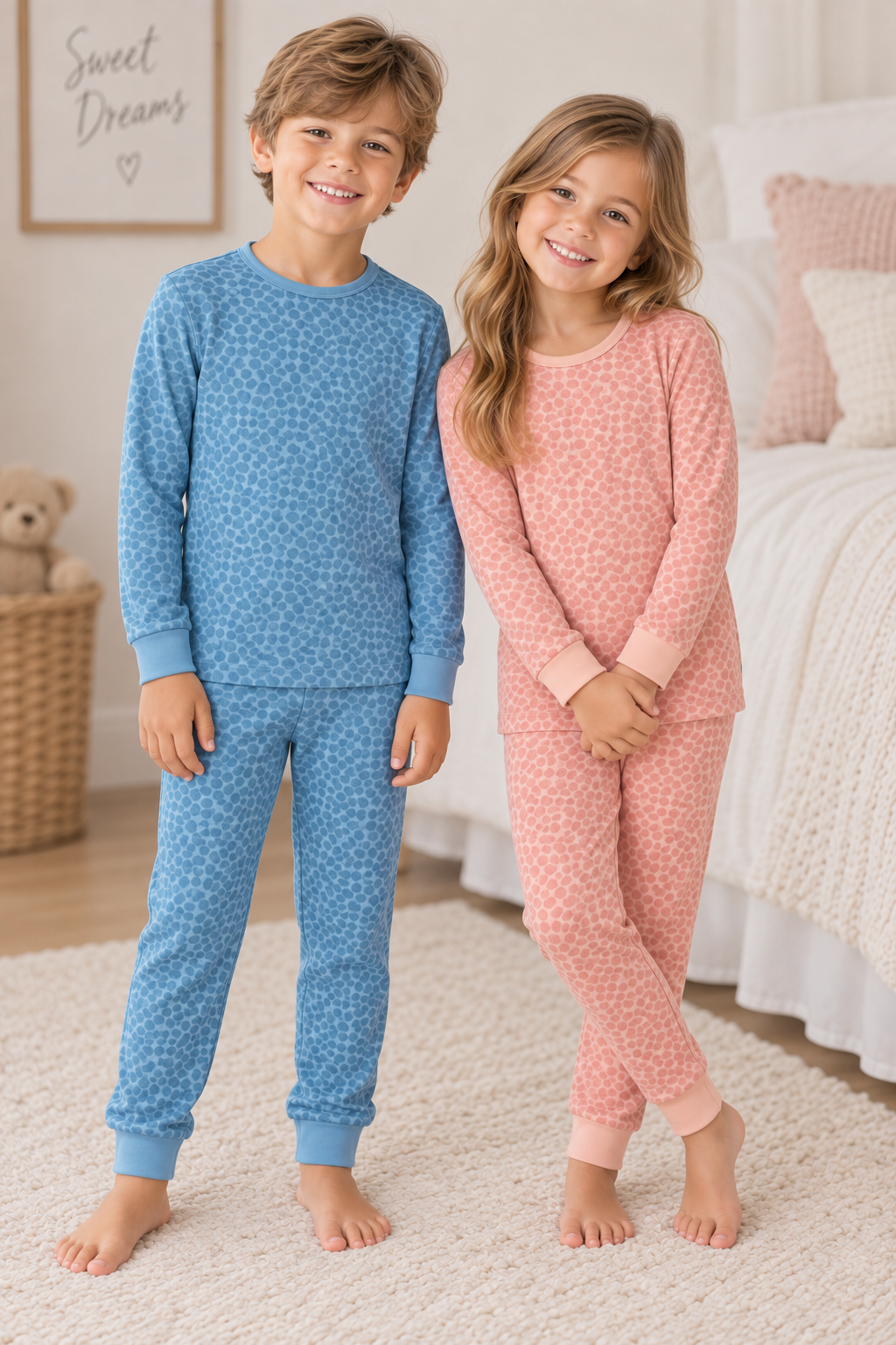 LayLay Boys Girls Circles Cotton Pajamas - W26-162JS