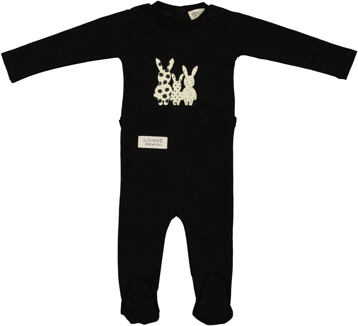 Crew Lounge Baby Boys Girls Cotton Bunny Footie - SG3107