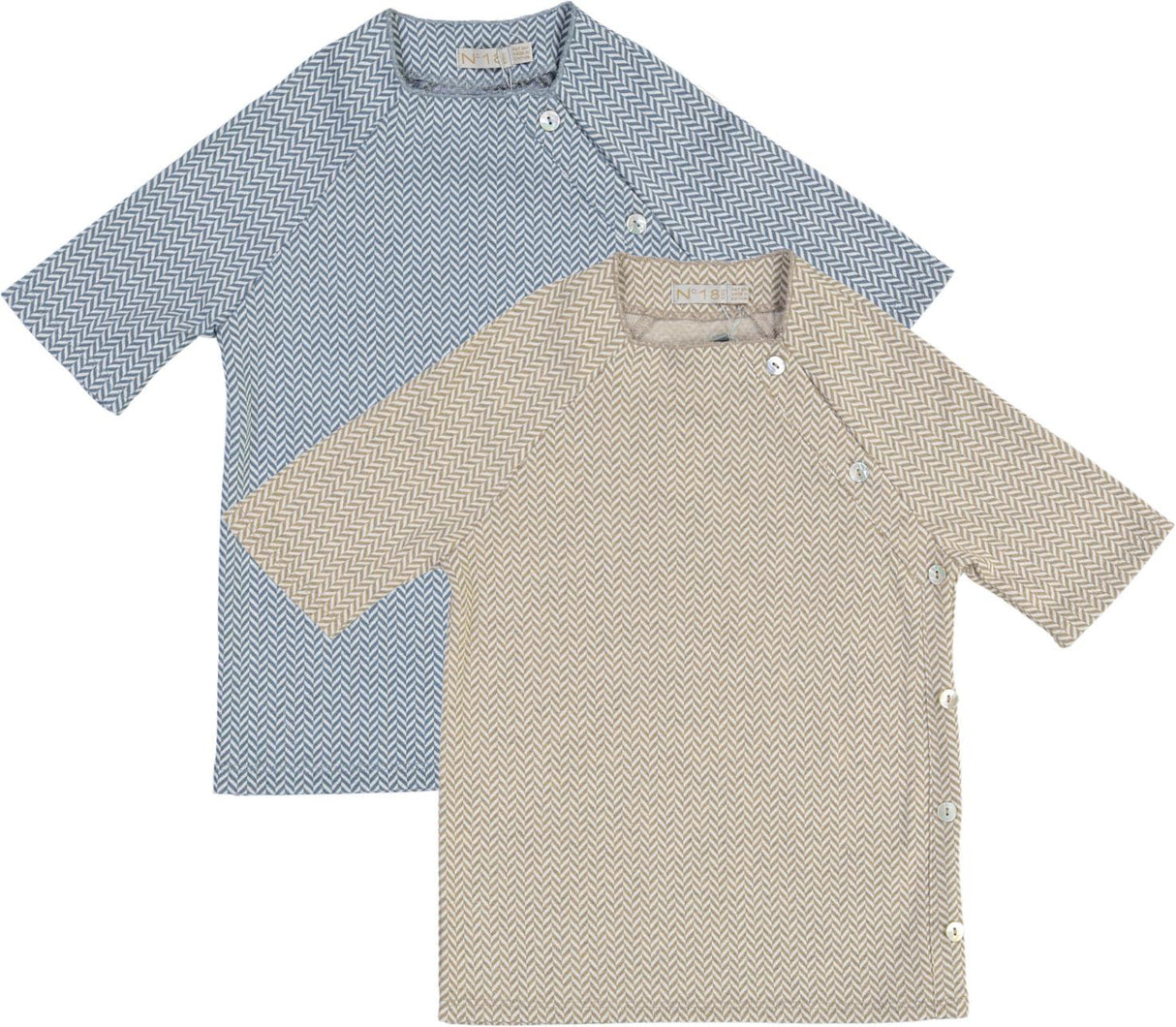 N° 18 Kids Boys Short Sleeve Chevron Shirt - SB2CY1767BS