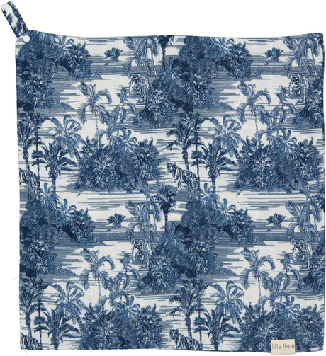 Little Threads Baby Boys Girls Muslin Lovey - Jungle Toile