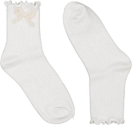 Zubii Girls Pearl Bow Ankle Socks - 735