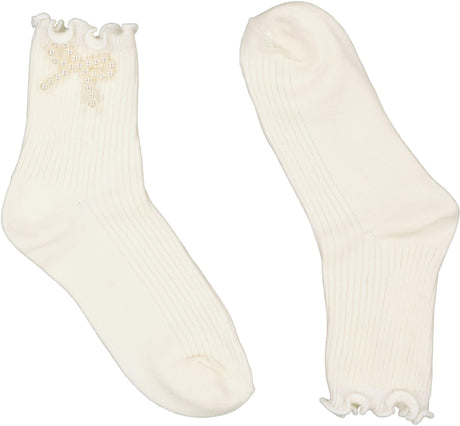 Zubii Girls Pearl Bow Ankle Socks - 735