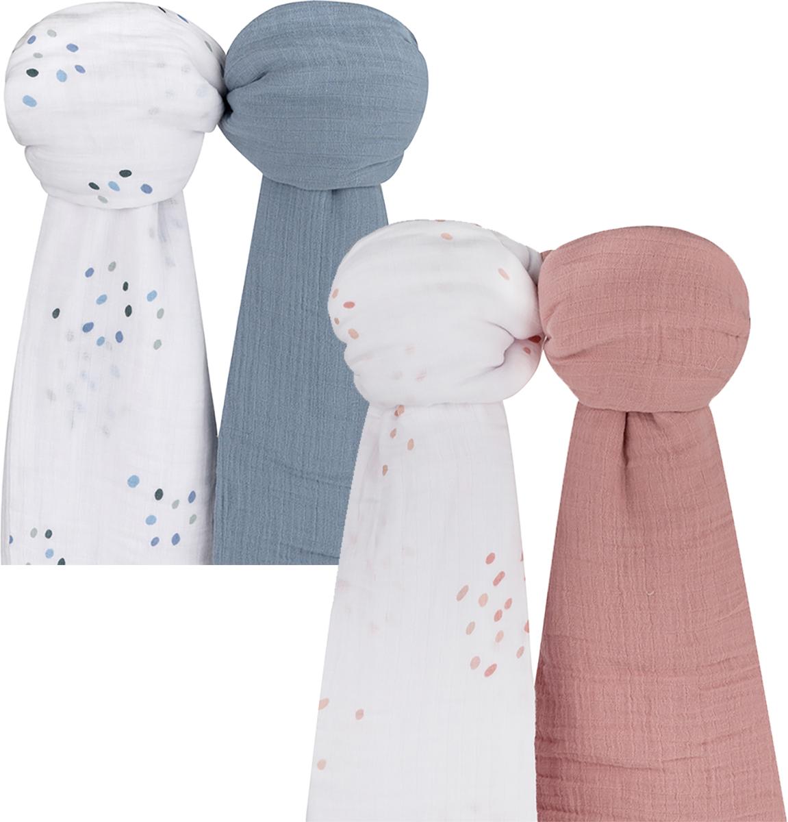 Ely's & Co Raindrops Muslin Swaddle 2 Pack