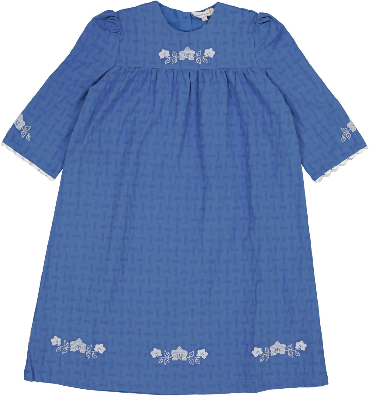 Charlotte & George Girls Criss Cross Embroidered Dress - SB6CP7343D
