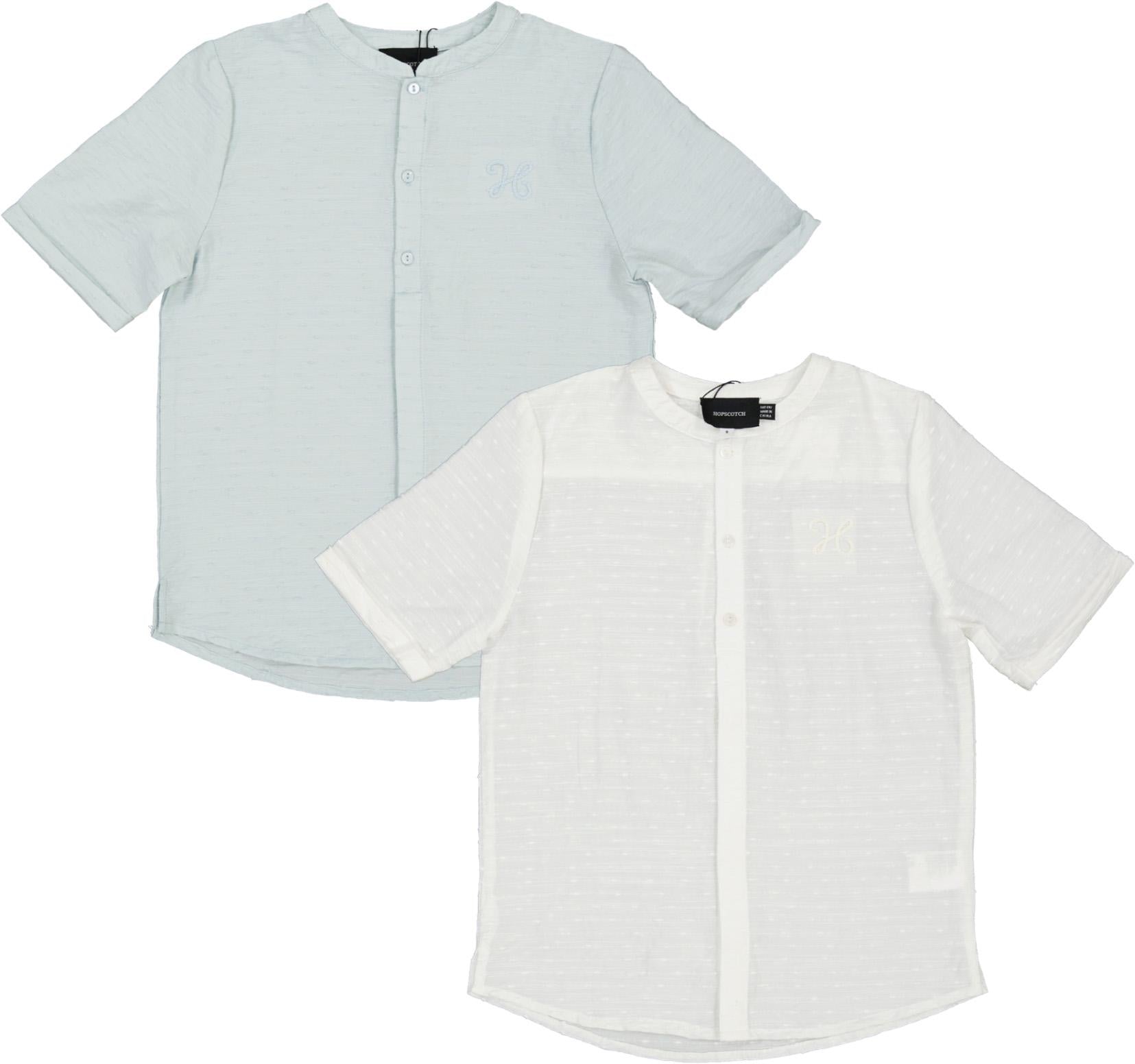 Hopscotch Boys Textured Woven Short Sleeve Dress Shirt