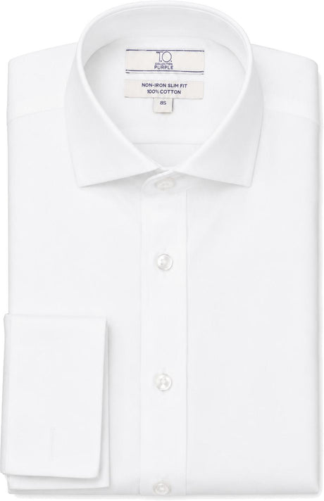 T.O. Collection Boys Purple Label French Cuff Dress Shirt - TOPB