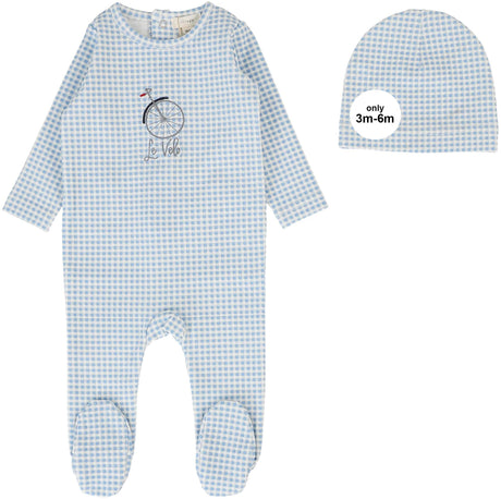 Analogie by Lil Legs Lil People Collection Baby Boys Gingham Wheel Cotton Footie - LPGWF