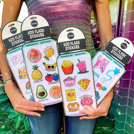 Top Trenz Waterproof Flask Sticker Pack - stick2-Hydro