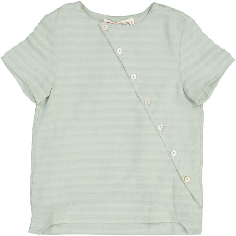Teela Boys Diagonal Buttons Short Sleeve Dress Shirt - SB14-06