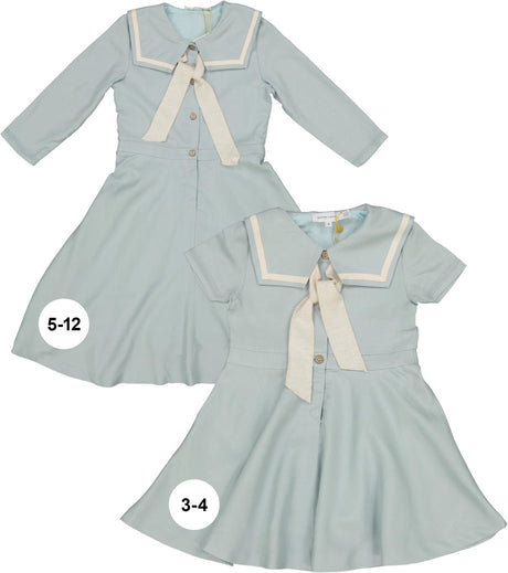 Charlotte & George Girls Woven Sailor Dress - SB6CP7387D