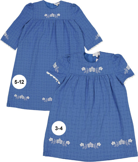 Charlotte & George Girls Criss Cross Embroidered Dress - SB6CP7343D