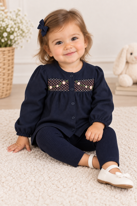 Clo Baby Girls Embroidered Outfit - WB6CP7458G