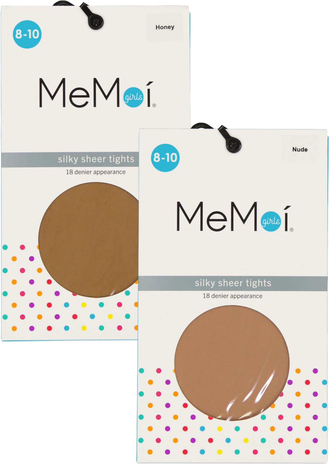 Memoi Girls Basic Silky Sheer 18 Denier Tights Pantyhose - MK-318