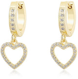 Tiny Gem Girls Open Heart Huggie Earring - TG3001