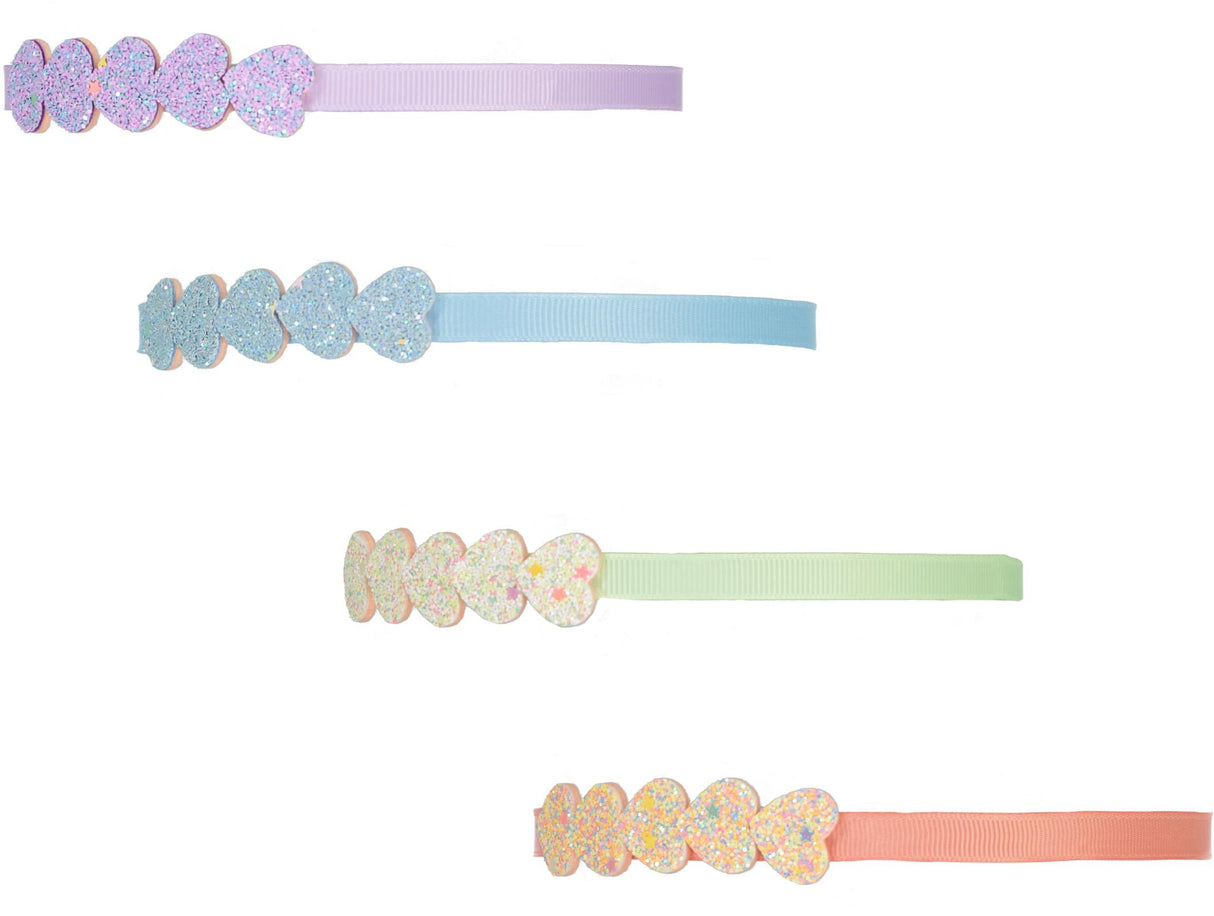 Keshet Girls Headband - Glitter Hearts