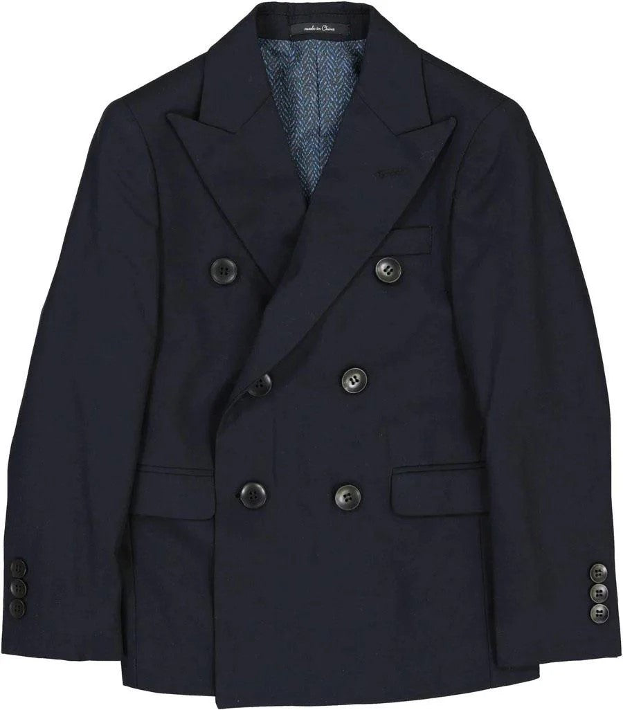 T.O. Collection Boys Navy Double Breasted Suit Separates - 3822-33