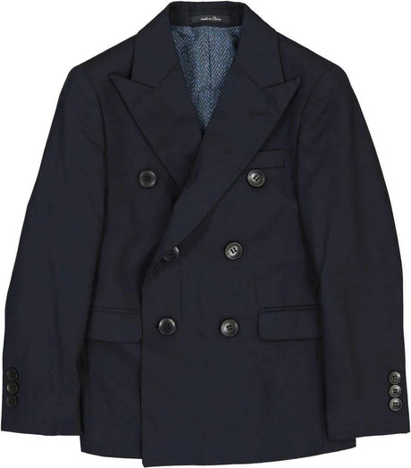 T.O. Collection Boys Navy Double Breasted Suit Separates - 3822-33