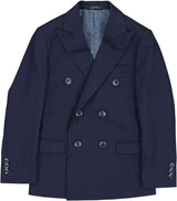 T.O. Collection Boys True Navy Double Breasted Suit Separates - 29607-37