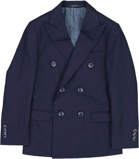 T.O. Collection Boys True Navy Double Breasted Suit Separates - 29607-37