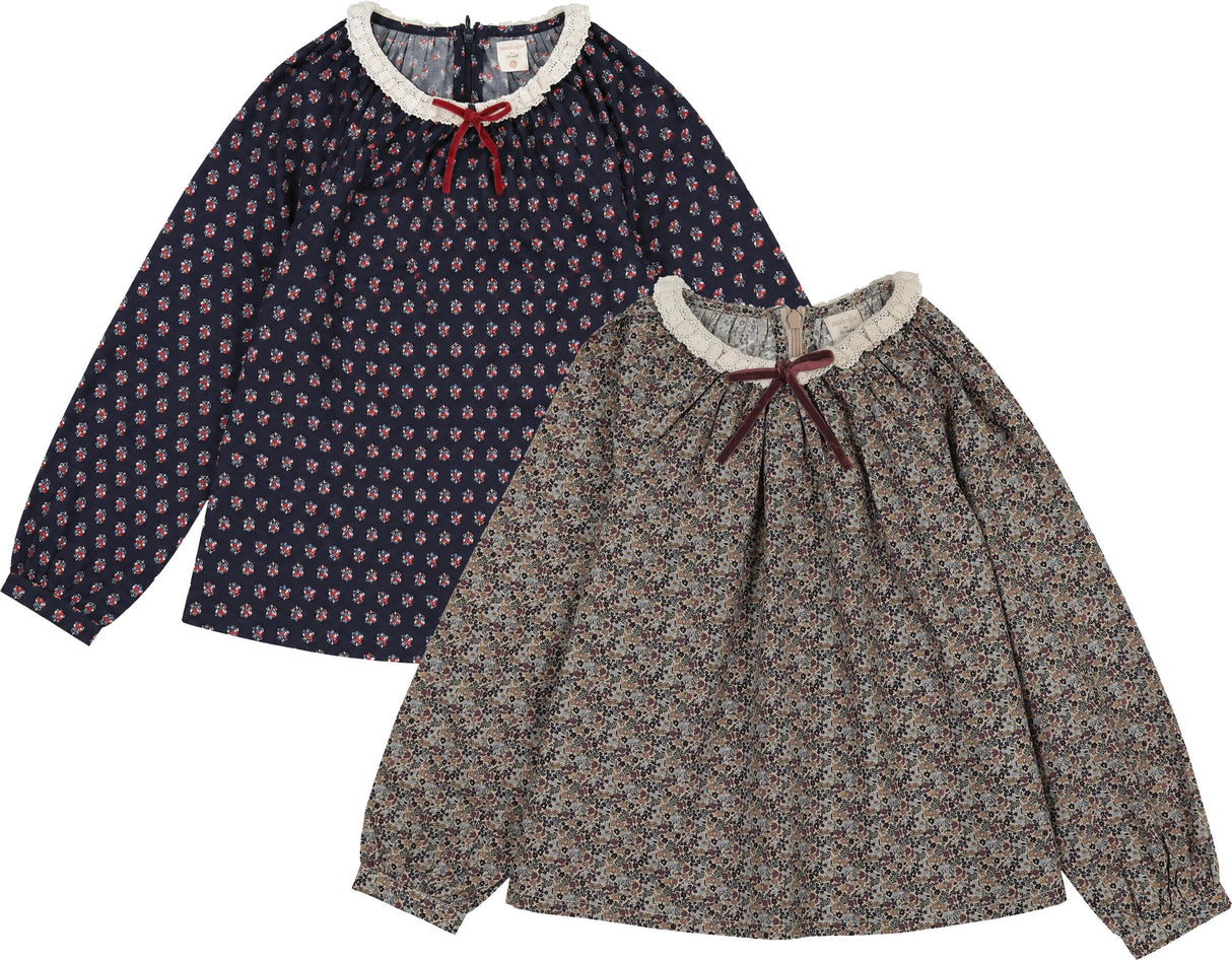 Analogie by Lil Legs Home Garden Collection Girls Lace Trim Collared Blouse - AF26T726