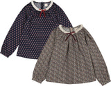 Analogie by Lil Legs Home Garden Collection Girls Lace Trim Collared Blouse - AF26T726