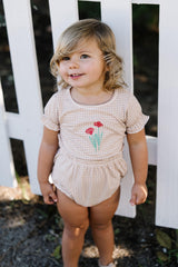 Analogie by Lil Legs Lil People Collection Baby Girls Gingham Flower Outfit Set - LPGFST