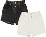 Lil Legs Denim Basic Collection Boys Girls Paperbag Shorts - PGS