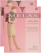 Melas Womens Matte Micro Control Top 10 Denier Pantyhose - AS-617