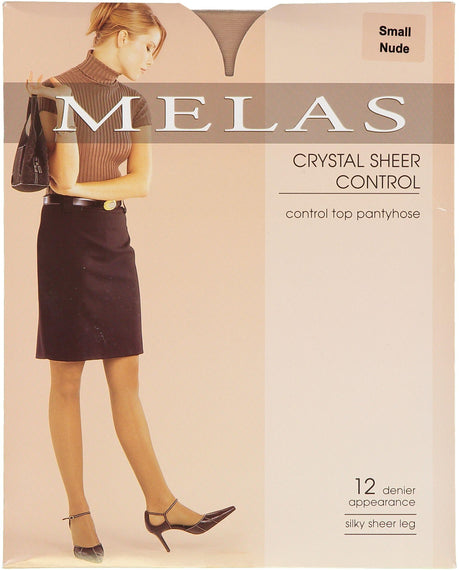 Melas Womens Sheer Control Top 12 Denier Pantyhose - AS-609