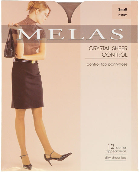 Melas Womens Sheer Control Top 12 Denier Pantyhose - AS-609