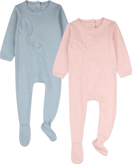 MiniMoi by Memoi Baby Boys Girls Knit Footie - IAA10491/IAA10492