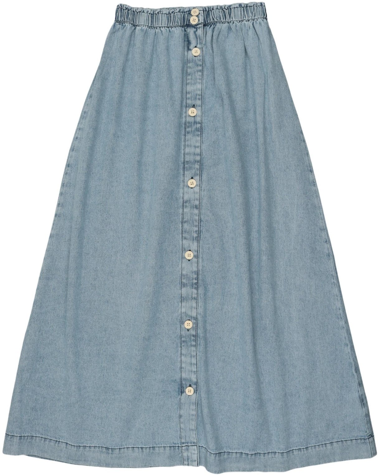 Analogie by Lil Legs Stonewash Collection Girls Long Button Down Skirt
