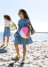 Analogie Lil Legs Denim Capsule Collection Girls Short Sleeve Dress - DDSS