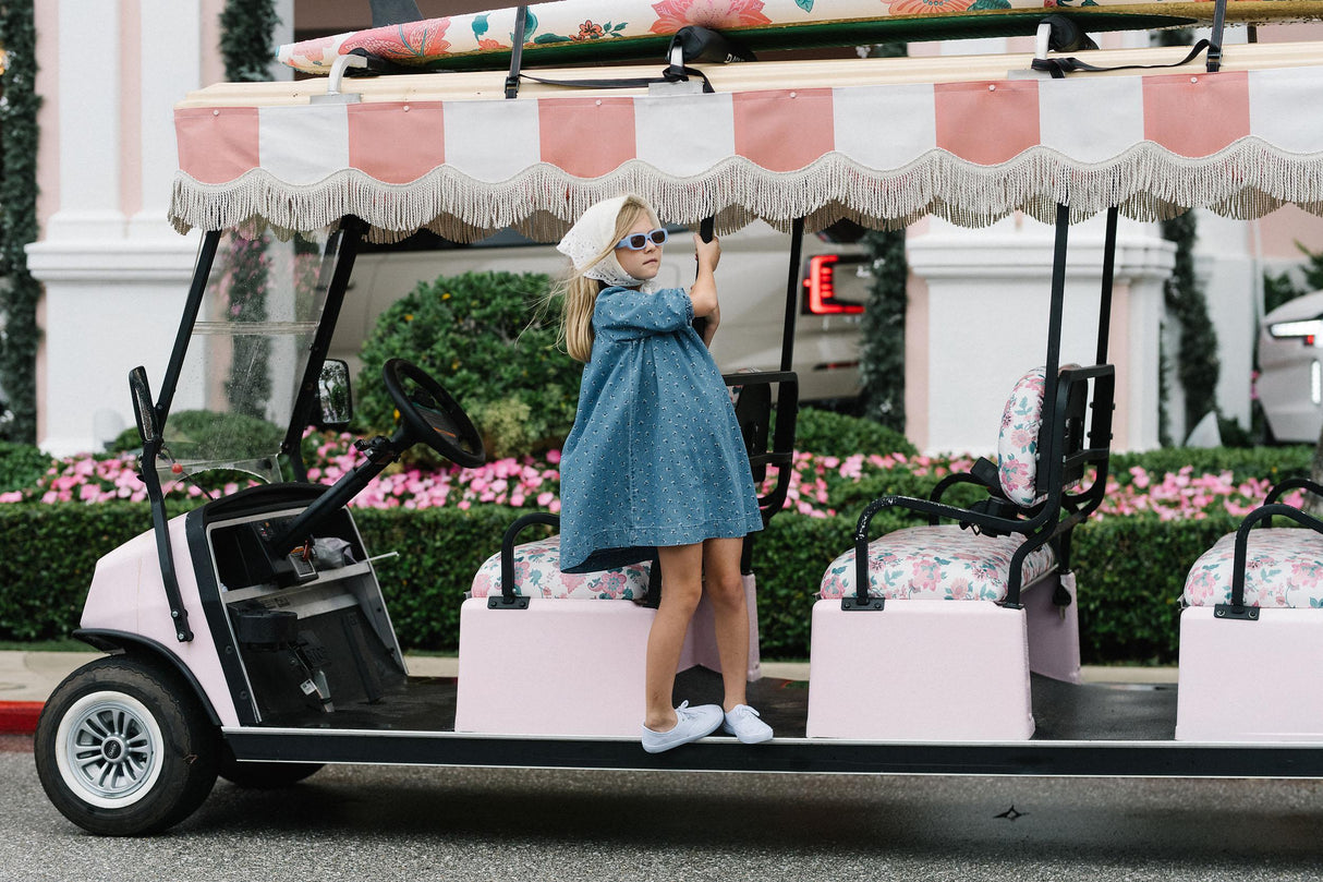 Analogie by Lil Legs Dainty Denim Collection Girls Dainty Denim 3/4 Sleeve Dress - DDDQ