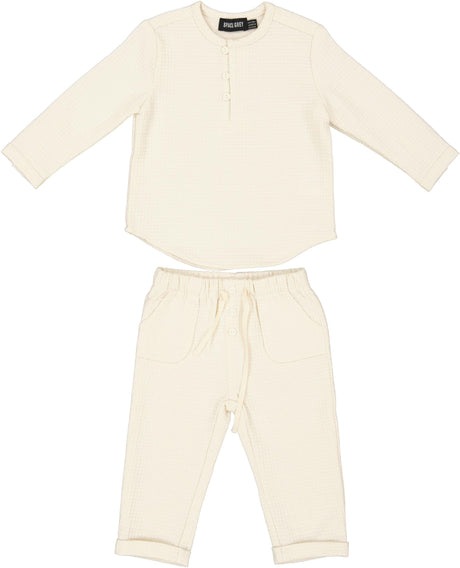 Space Gray Baby Boys Waffle Outfit - WB3CY2163E