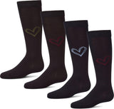 Memoi Girls Heart Pop Knee Socks - MKF-7269