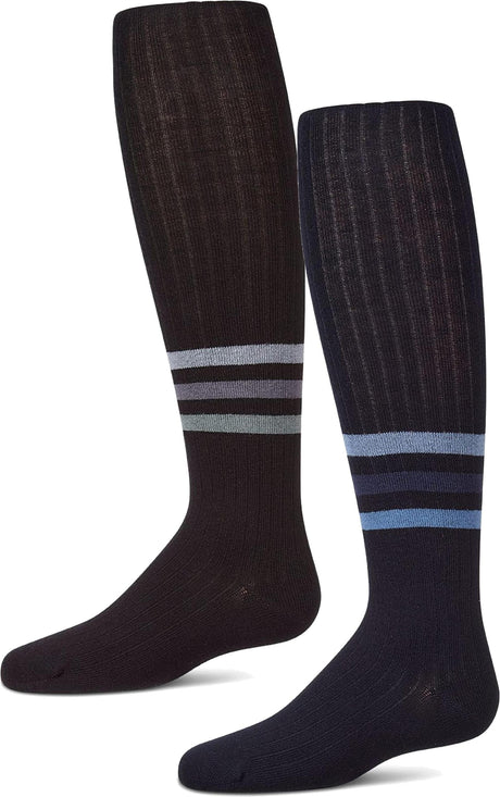 Memoi Girls Stripe Squad Cotton Tights - MKF-4141