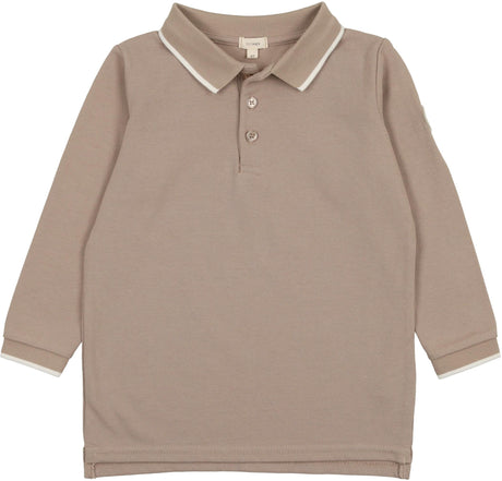 Lil Legs Solid Collection Boys Long Sleeve Polo Shirt