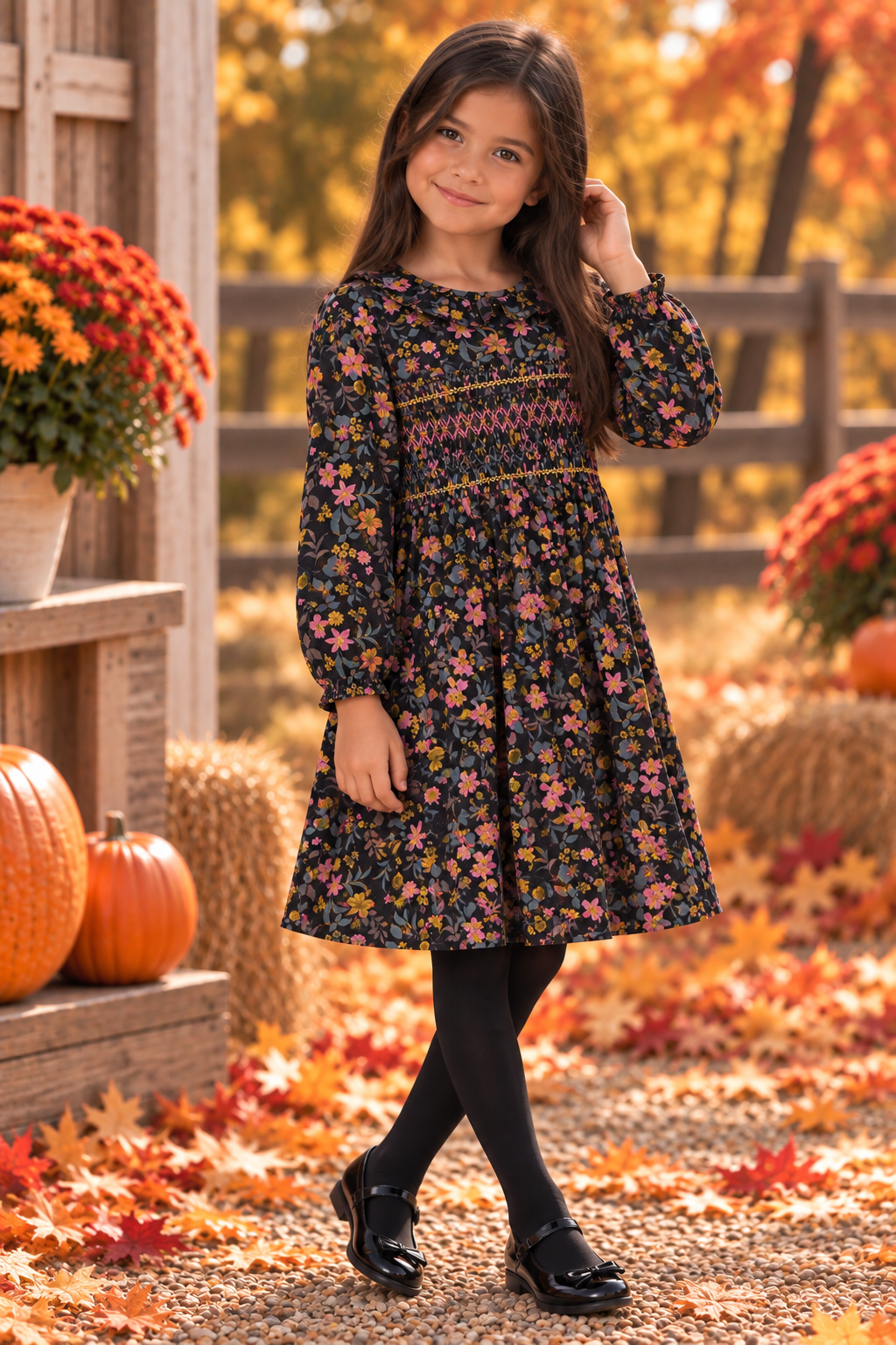 MiniMoi by Memoi Girls Liberty Print Dress - IQV10565