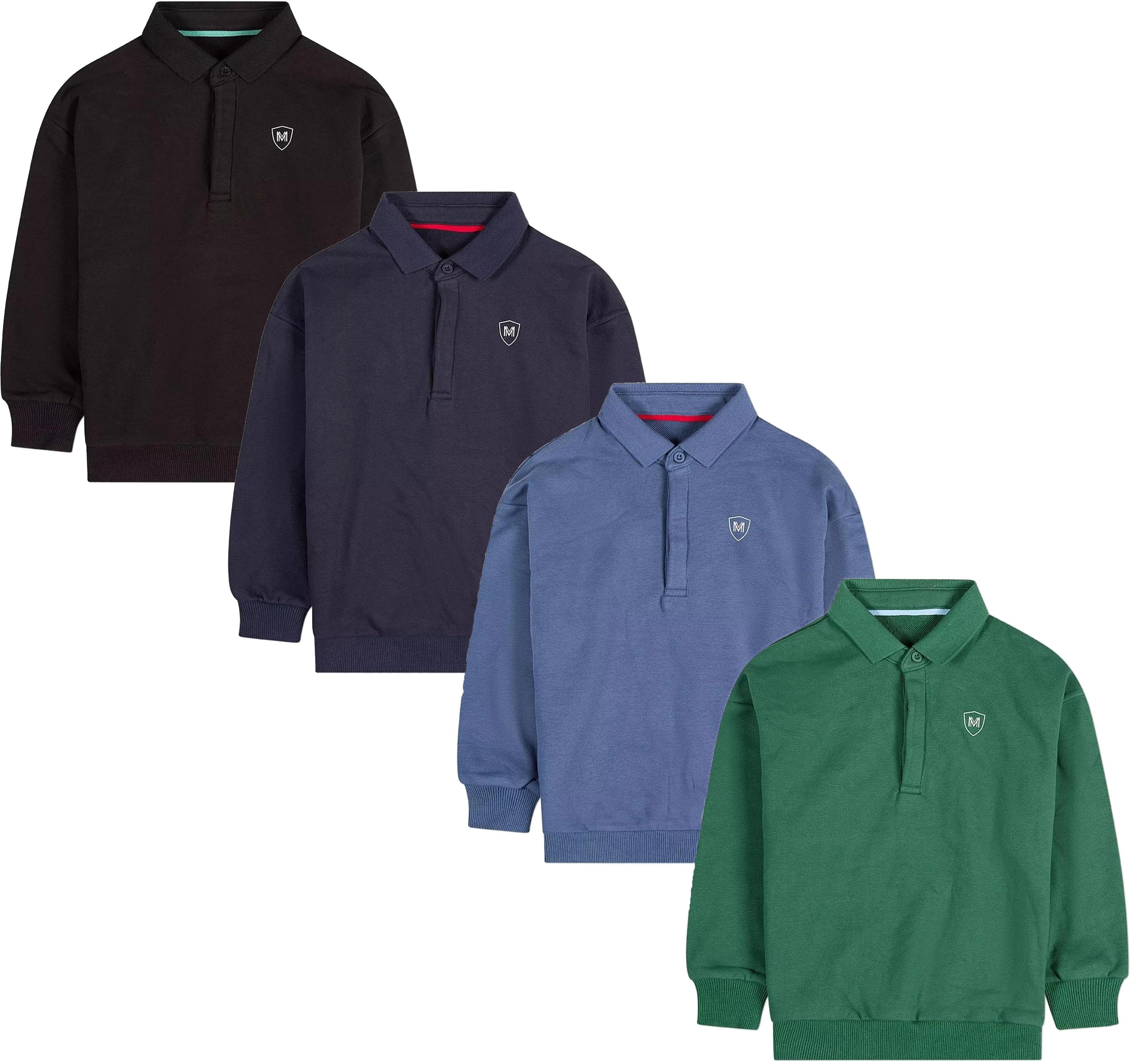 Memoi Boys Long Sleeve Polo Sweatshirt - MBP-003 – ShirtStop