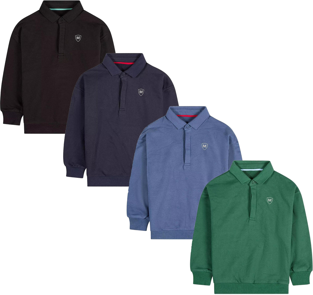 Memoi Boys Long Sleeve Polo Sweatshirt - MBP-003