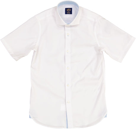 Alfa Perry Boys Short Sleeve Dress Shirt with Contrast - Spring 2022