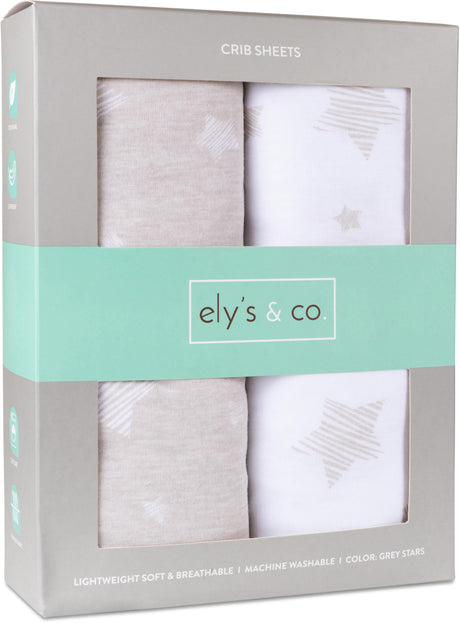 Ely's & Co Drawn Star Crib Sheet 2 Pack