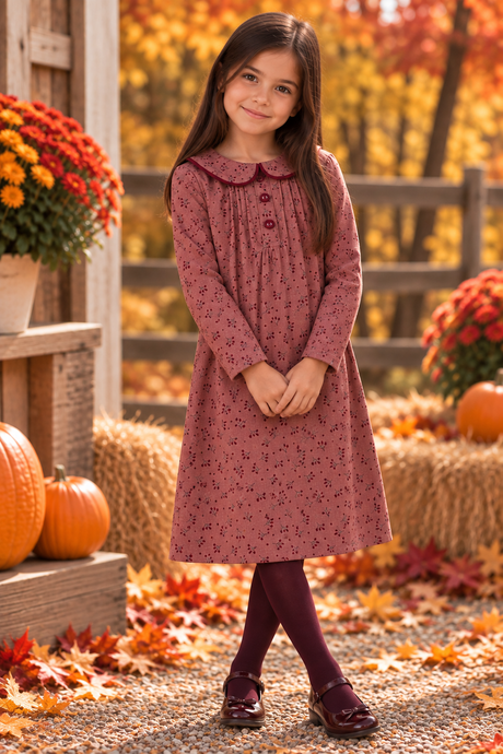 MiniMoi by Memoi Girls Berry Printed Dress - IQQ10556