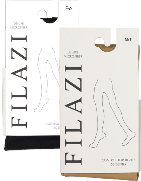 Filazi Womens Deluxe Microfiber 60 Denier Control Top Tights - 61