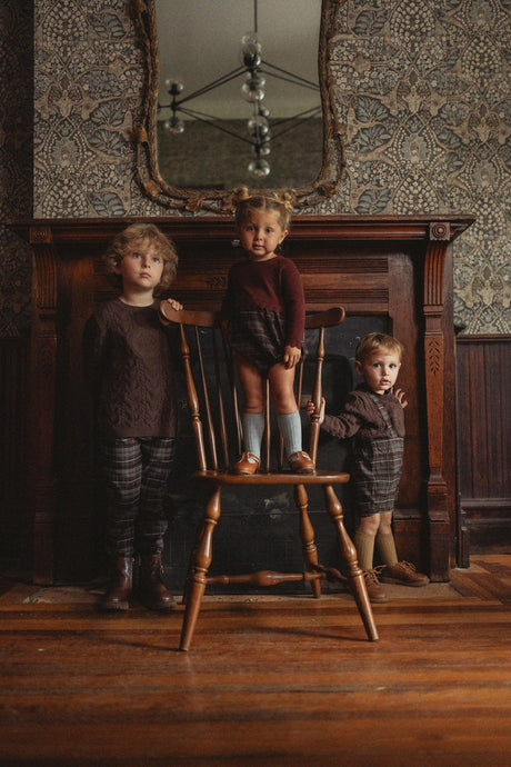 Space Gray Boys Plaid Overall - WB6CY3145O